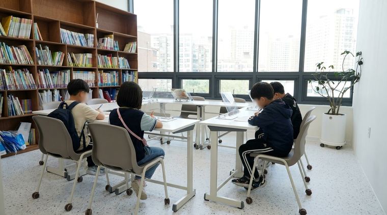 독서논술 학원 수업 장면 1