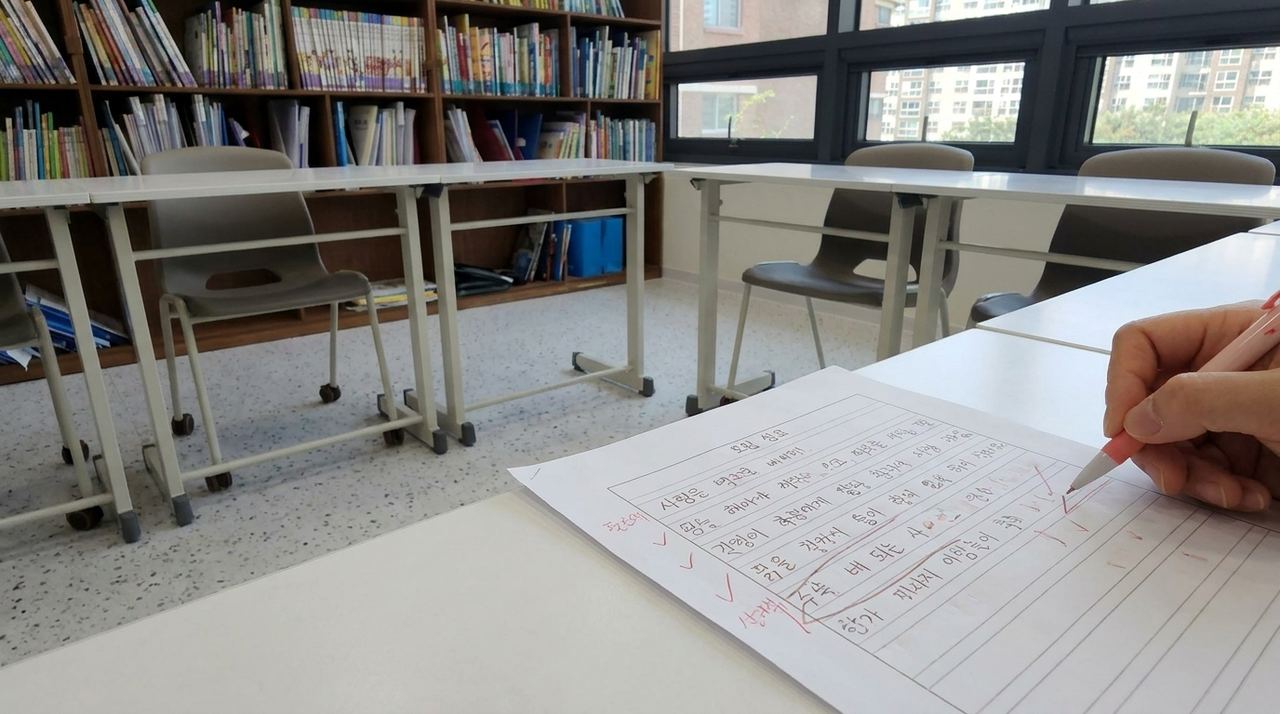 논술 학원 수업 이미지